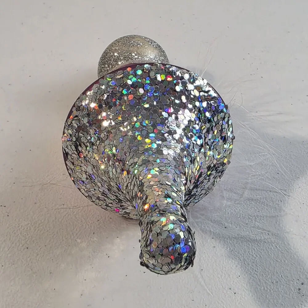 Pier 1 Blown Glass Ballerina Heavy Glitter Christmas tree Ornament Italy Fairy